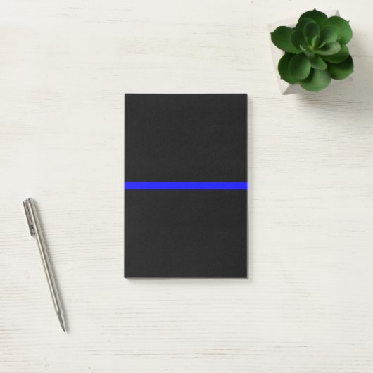 Das symbolische Thin Blue Line-Konzept Post-it Klebezettel (Büro)