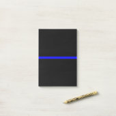 Das symbolische Thin Blue Line-Konzept Post-it Klebezettel (Auf Schreibtisch)
