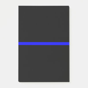 Das symbolische Thin Blue Line-Konzept Post-it Klebezettel