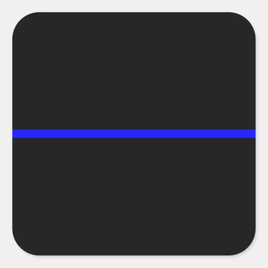 Das symbolische Thin Blue Line-Konzept Quadratischer Aufkleber (Vorderseite)