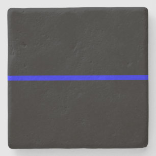 Das symbolische Thin Blue Line-Konzept Steinuntersetzer