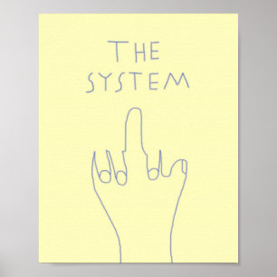 das System, das Kunst zeichne Poster