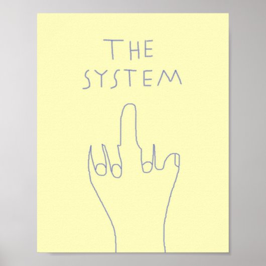 das System, das Kunst zeichne Poster (Vorne)
