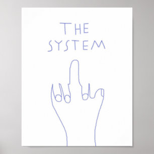 das System, das Kunst zeichne Poster