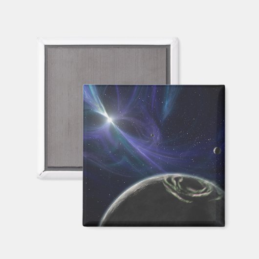 Das System des pulsaren Planeten Magnet (Vorderseite/Rückseite)