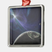 Das System des pulsaren Planeten Silbernes Ornament (Links)