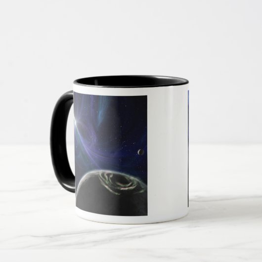 Das System des pulsaren Planeten Tasse (Vorderseite Links)