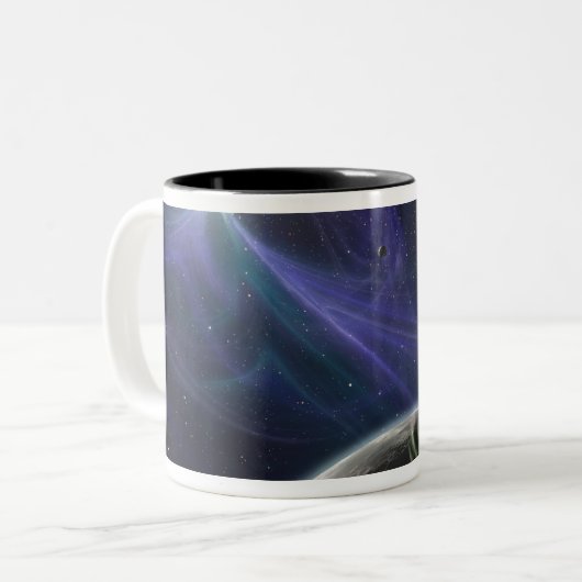 Das System des pulsaren Planeten Zweifarbige Tasse (Vorderseite Links)