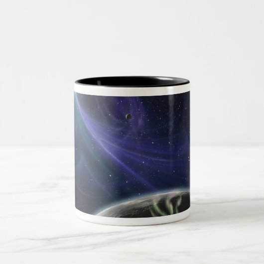 Das System des pulsaren Planeten Zweifarbige Tasse (Mittel)