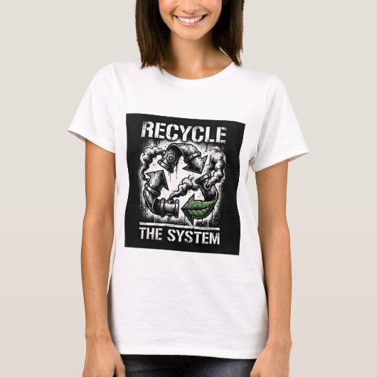 Das System recyceln | Bold Grafikdesign | Frauen T-Shirt (Vorderseite)