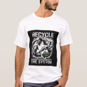 Das System recyceln | Bold Graphic Design | Herren T-Shirt (Vorderseite)