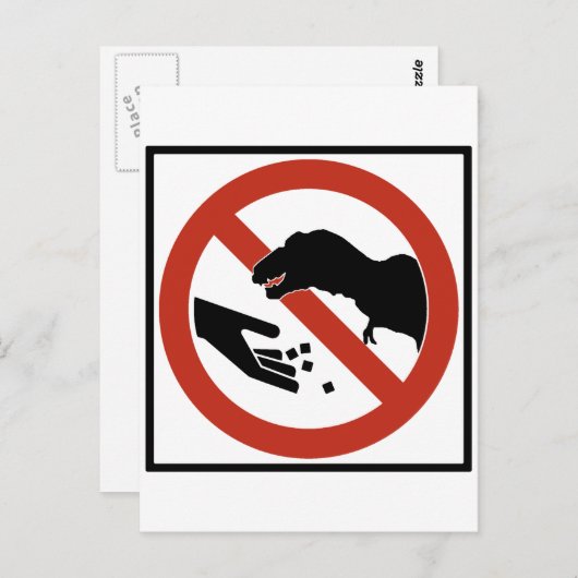 Das T-Rex nicht Gefüttert Postkarte (Vorne/Hinten)