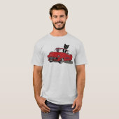 Das T-Shirt 2 Katzen-Freude-Reitmänner (Vorne ganz)