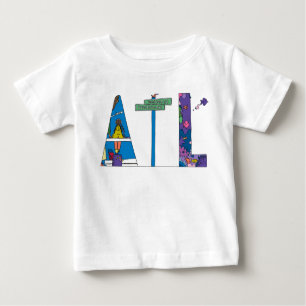 Das T-Shirt   ATLANTA, GA (ATL) des Babys
