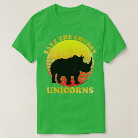Das T-Shirt Chubby Unicorns gerettet, das gequält (Design vorne)