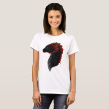 Das T-Shirt der Alavon Drache-Profil-Frauen