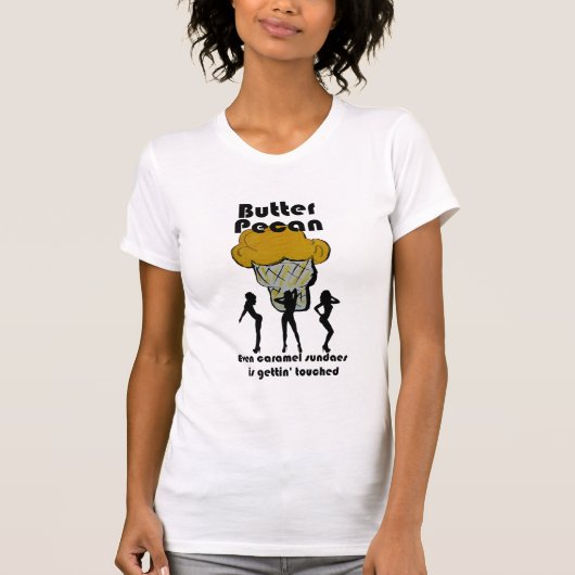 Das T-Shirt der Butterpekannuss-Frauen (Vorderseite)