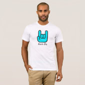 Das T-Shirt der Felsen-Zeichen-Handmänner (Vorne ganz)