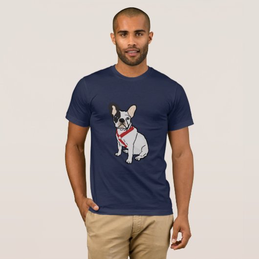 Das T-Shirt der französische Bulldoggen-Männer (Vorne ganz)