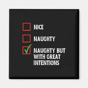 Das T-Shirt der lustigen Naughty List ist ein schm Magnet