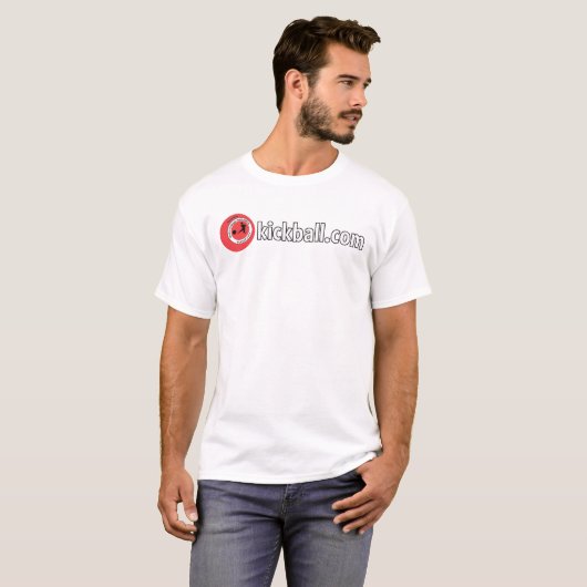 Das T-Shirt der Männer - Kickball.com Wordmark (Vorne ganz)