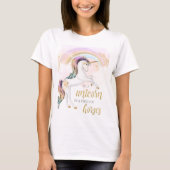 Das T-Shirt der Regenbogen-Einhorn-Frauen (Vorderseite)