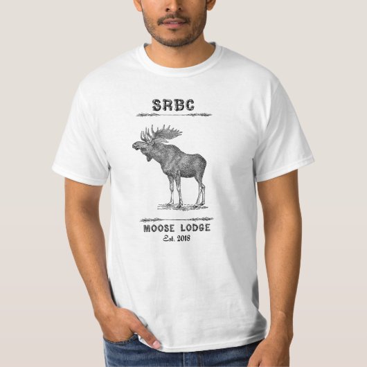 Das T-Shirt der SRBC Elch-Häuschen-Männer (Vorderseite)
