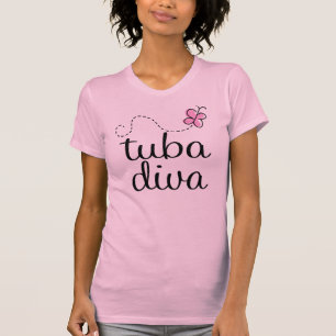 Das T-Shirt der Tuba-Diva-Musik-Frauen