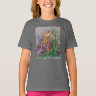 "Das T-Shirt des Gartenneigend" Mädchens