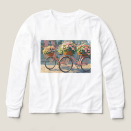 Das T-Shirt des Mädchens mit langem Schlaf.