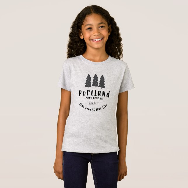 Das T-Shirt des Portlandpararescue-Mädchens (Vorne ganz)