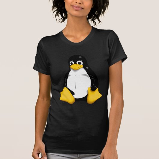 Das T-Shirt Frauen Linuxs Tux (Vorderseite)
