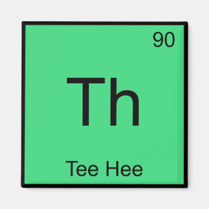 Das T-Shirt Hech Chemistry Element Symbol Funny T- Magnet