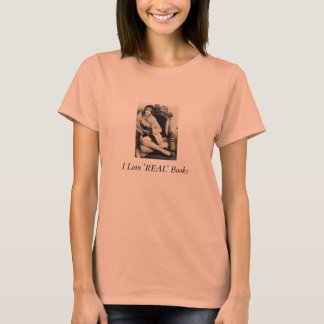 Das T-Shirt-Liebe-wirkliche Bücher der Frauen T-Shirt