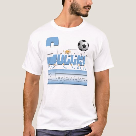 Das T-Shirt mutiger Fußball-Argentinien-Männer (Vorderseite)