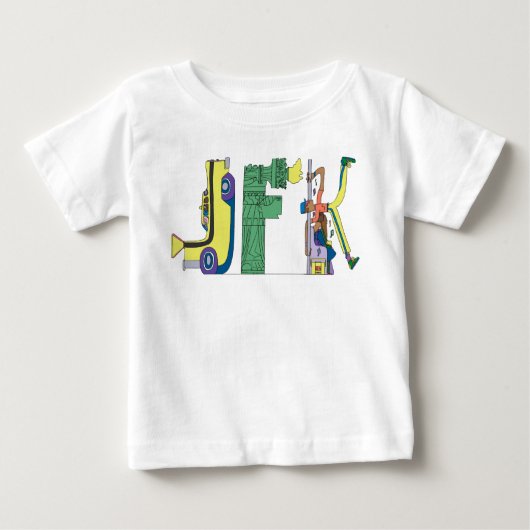 Das T-Shirt | NEW YORK, NY (JFK) des Babys (Vorderseite)