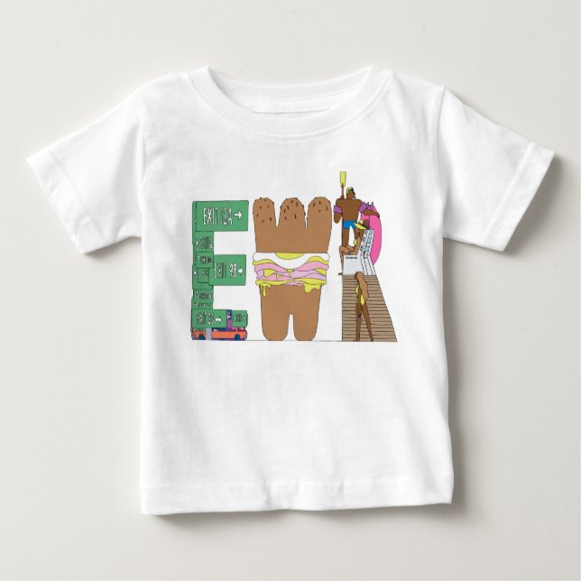 Das T-Shirt | NEWARK, NJ (EWR) des Babys (Vorderseite)