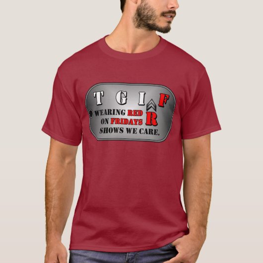 Das T-Shirt roter Freitag-Männer (Vorderseite)