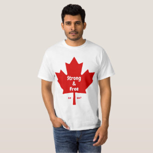 Das T-Shirt "Strong and Free" aus Ahornblättern