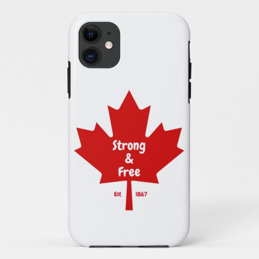 Das T-Shirt "Strong and Free" aus Ahornblättern Case-Mate iPhone Hülle (Rückseite)