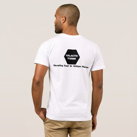 Das T-Stück der galaktischen Bauernhof-Männer T-Shirt (Schwarz voll)