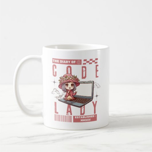 Das Tagebuch einer Code-Dame Kaffeetasse (Links)