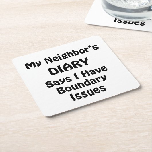 Das Tagebuch meines Nachbarn Rechteckiger Pappuntersetzer (angewinkelt)