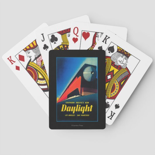 Das Tageslicht-Zug-fördernde Plakat Spielkarten (Rückseite)