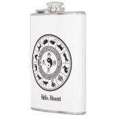 Das Tai Chi Zodiac Wheel Flachmann (Links)
