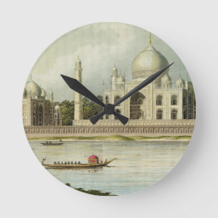 Das Taj Mahal, Grab des Kaisers Shah Jehan und Runde Wanduhr