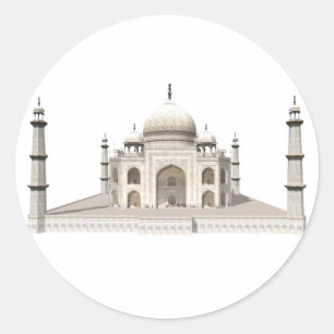 Das Taj Mahal: Modell 3D: Runder Aufkleber