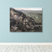 Das Tal aus Sicht auf die Berge Leinwanddruck (Insitu (Holzboden))