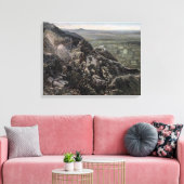 Das Tal aus Sicht auf die Berge Leinwanddruck (Insitu (Wohnzimmer))