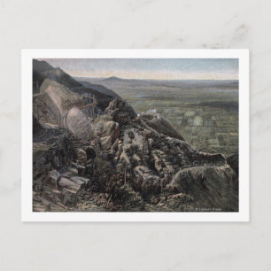 Das Tal aus Sicht auf die Berge Postkarte